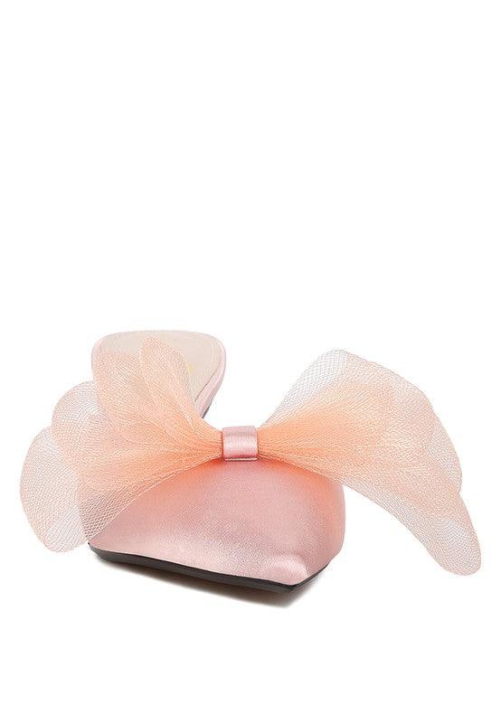 Women's Shoes - Sandals Asma Organza Bow Embellished Satin Mules
