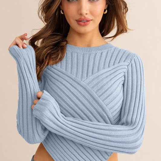 Women's Sweaters Asymmetrical Hem Sweater Top