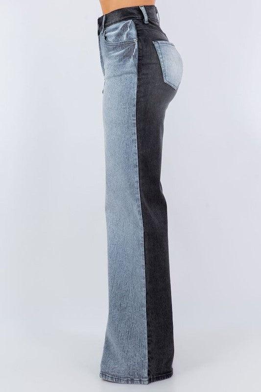 Women's Jeans Asymmetrical Wide leg Jean in Black