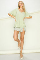 Women's Shirts At Rest Oversized Short Sleeve Top