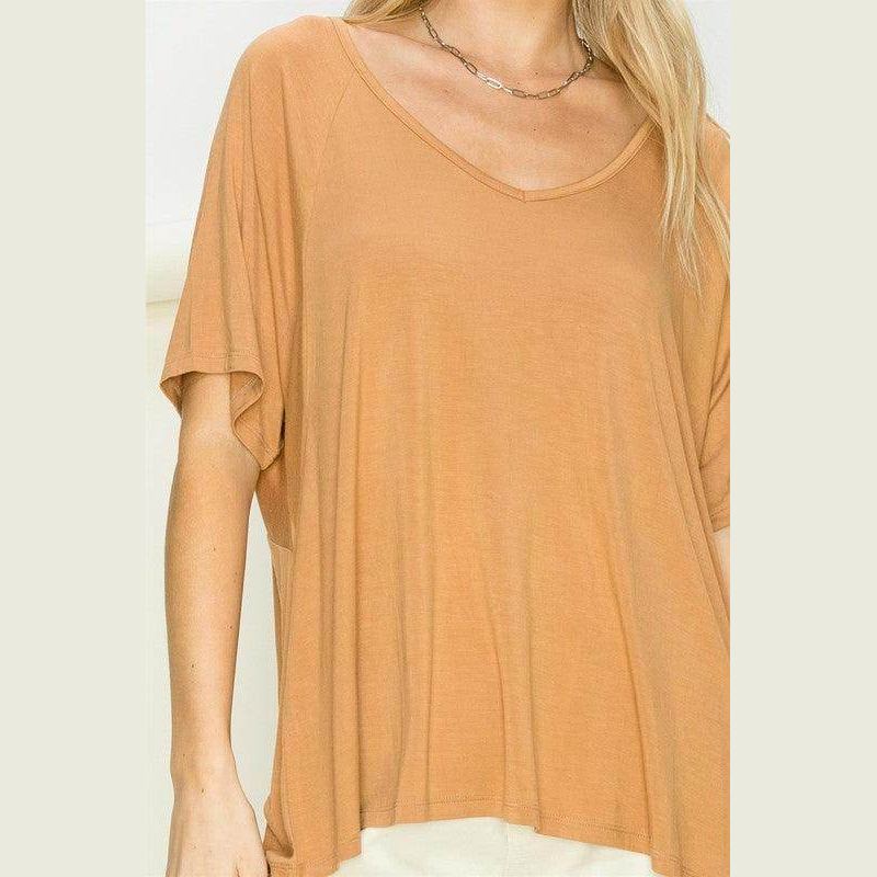 At Rest Oversized Short Sleeve Top - VacationGrabs