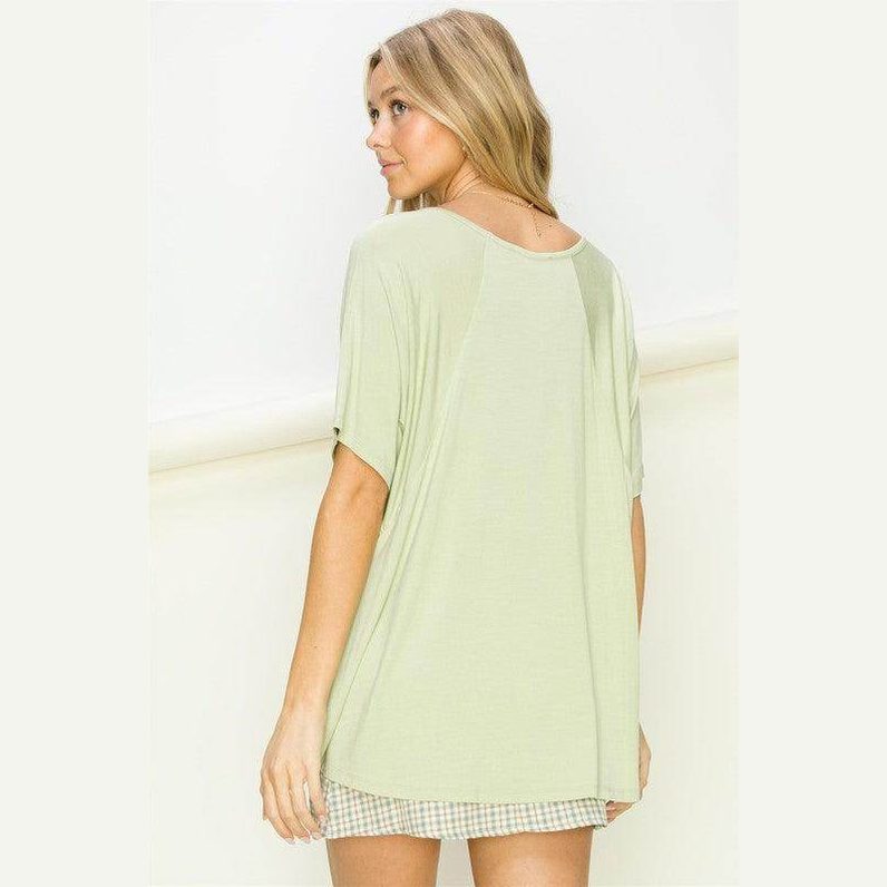 At Rest Oversized Short Sleeve Top - VacationGrabs