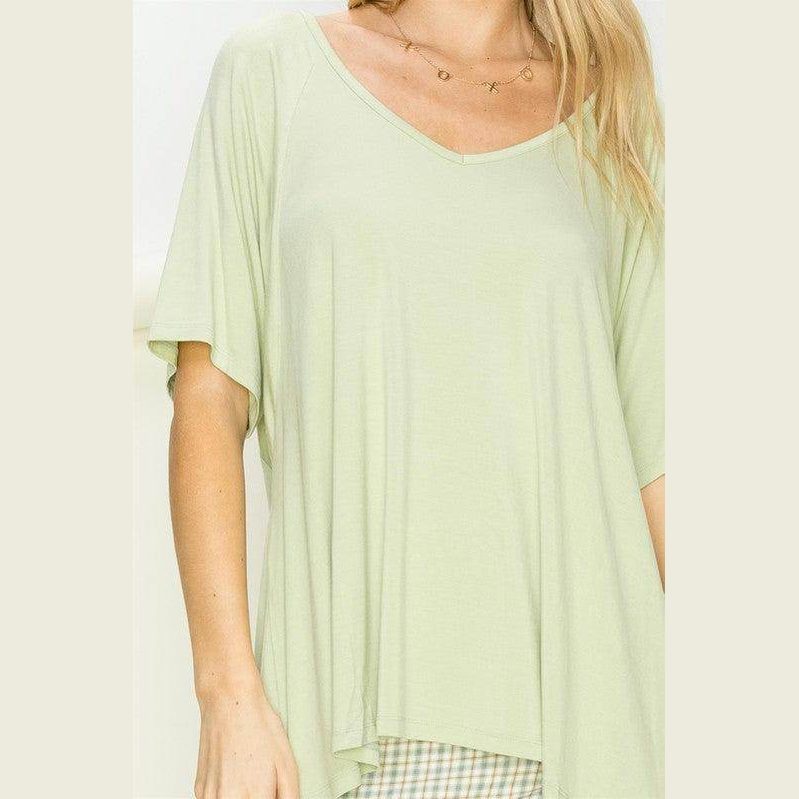 At Rest Oversized Short Sleeve Top - VacationGrabs