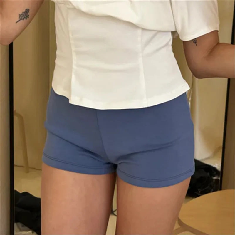 Women's blue athletic shorts, perfect for casual workouts