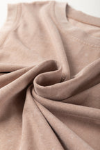 Mineral Wash Tank Top and Lined Split Skirt Set