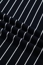 Stripe Drawstring Waist Pocketed Mini Dress