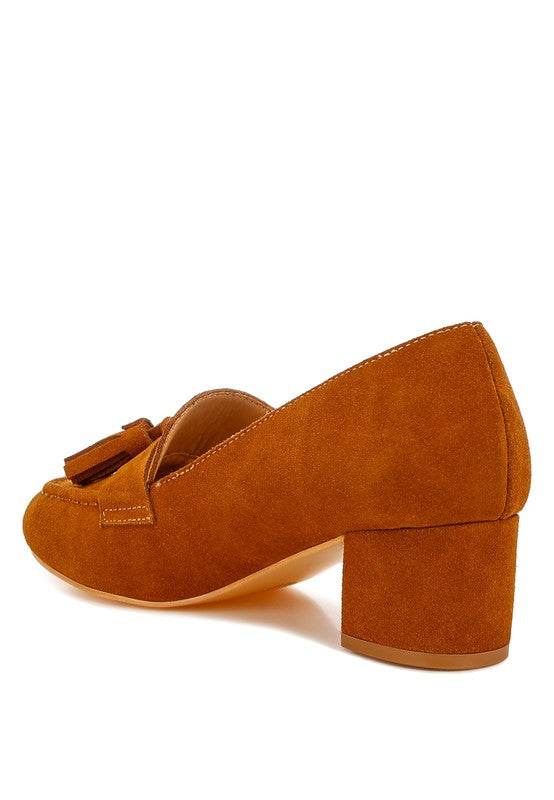 Aloha Tassels Detail Genuine Suede Loafers - VacationGrabs
