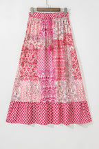 Boho Tassel Drawstring Elastic Waist Maxi Skirt