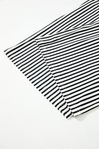 Stripe Tied High Waist Straight Leg Pants