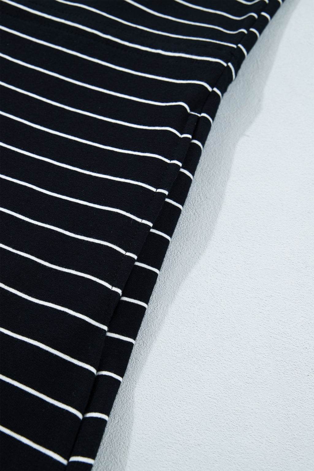 Stripe Drawstring Waist Pocketed Mini Dress