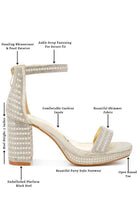 Mejuri Rhinestones And Pearl Embellished Sandals - VacationGrabs