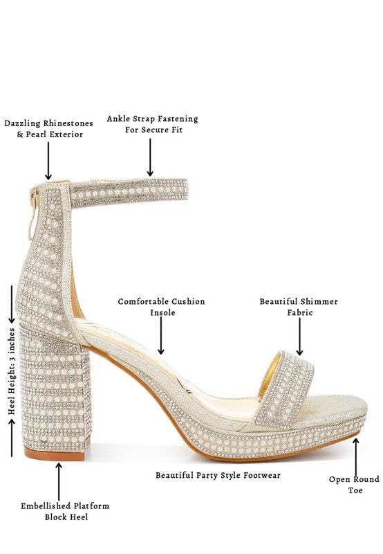 Mejuri Rhinestones And Pearl Embellished Sandals - VacationGrabs