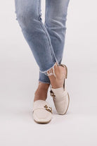 Women's Shoes - Sandals Buckle Backless Slides Loafer Shoes