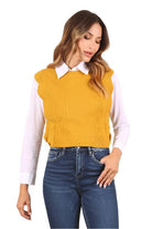 Women's SweatersRuffle sweater vest - VacationGrabs