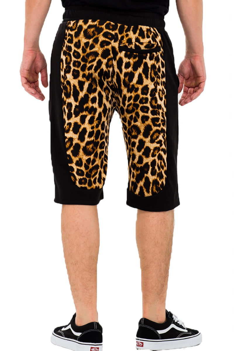 Cheetah Print Block Shorts – Knee Length