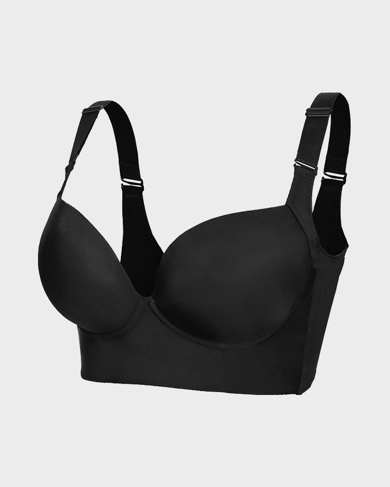 SheCurve back smoothing push up bra in sleek black design for a comfortable fit and smooth silhouette