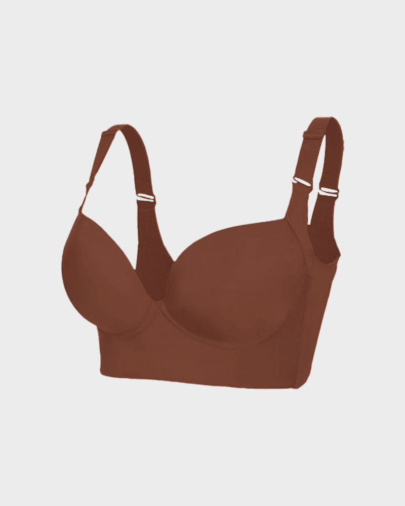 SheCurve back smoothing push up bra in brown for comfortable support and a flattering silhouette