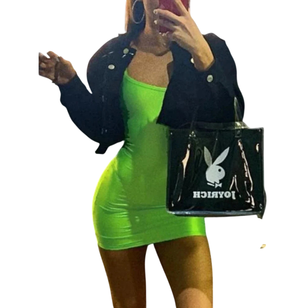 VacationGrabs Backless Club Party Dress Women Neon Styles