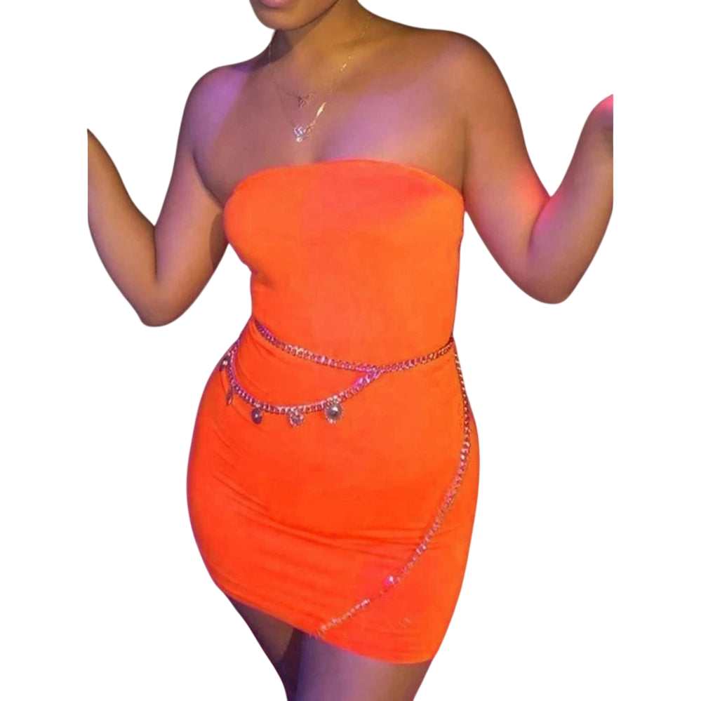 VacationGrabs Backless Club Party Dress Women Neon Styles