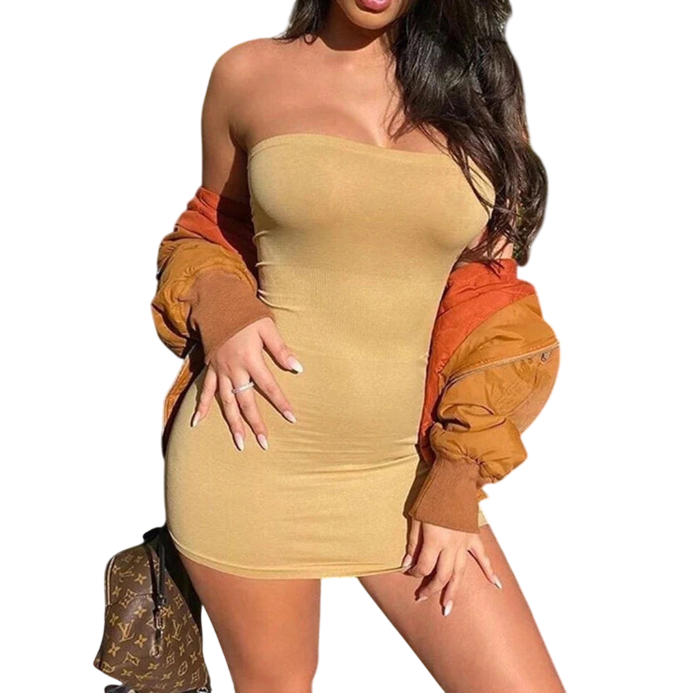 VacationGrabs Backless Club Party Dress Women Neon Styles