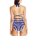 Backless one-piece swimsuit from VacationGrabs featuring a stylish crisscross design on the back