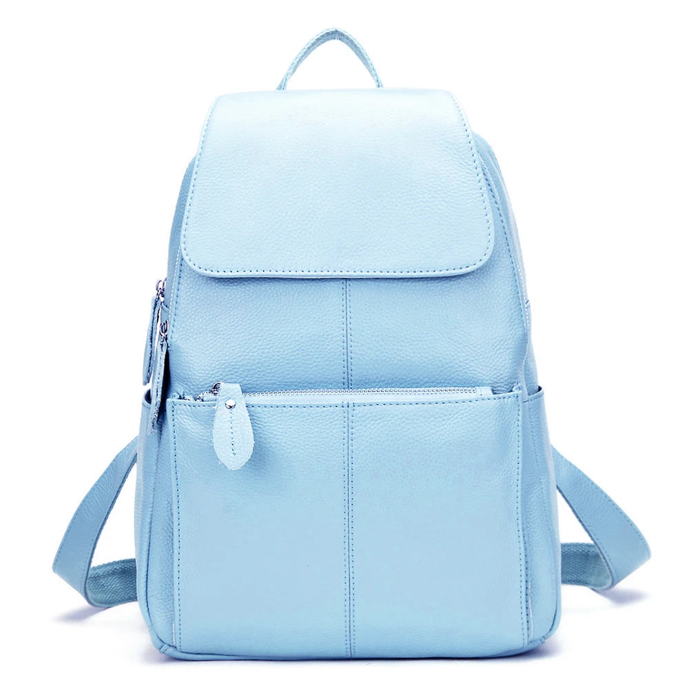 Pastel Leather Backpacks for Women on the Go