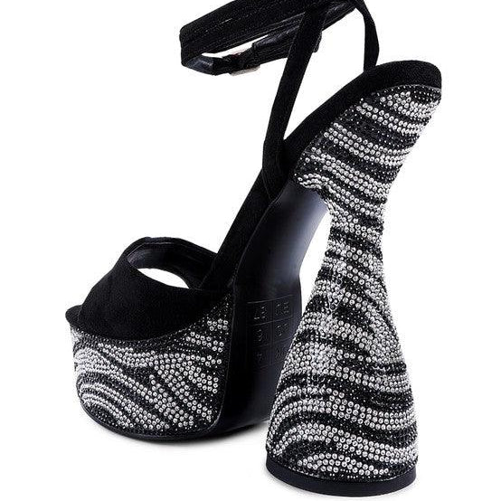 Women's Shoes - Sandals Backstage Ultra High Platform Diamante Sandals