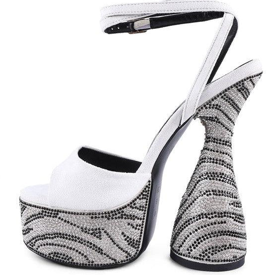 Women's Shoes - Sandals Backstage Ultra High Platform Diamante Sandals