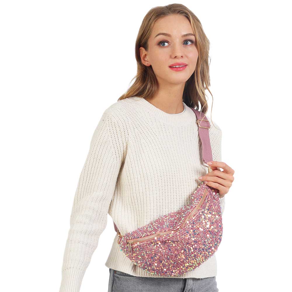 Madeline Love glitter bag with sling for stylish outings