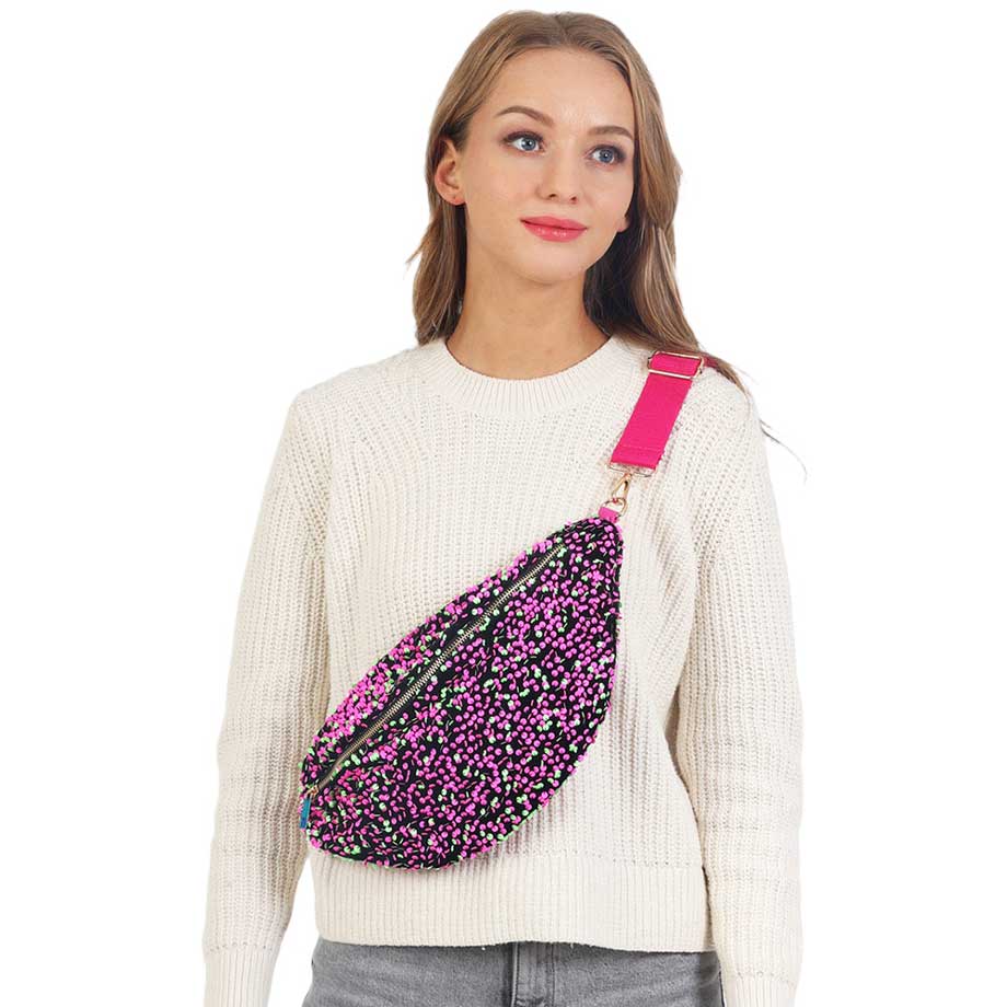 Madeline Love women's pink and black bag with sling for stylish outings