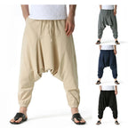 Men's baggy sweat pants in tan, grey, navy, and black, ideal for casual wear