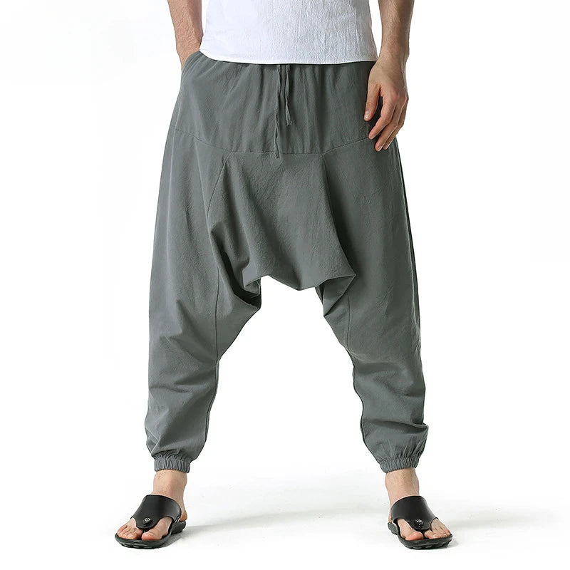 Men's baggy sweat pants in gray, perfect for casual lounging