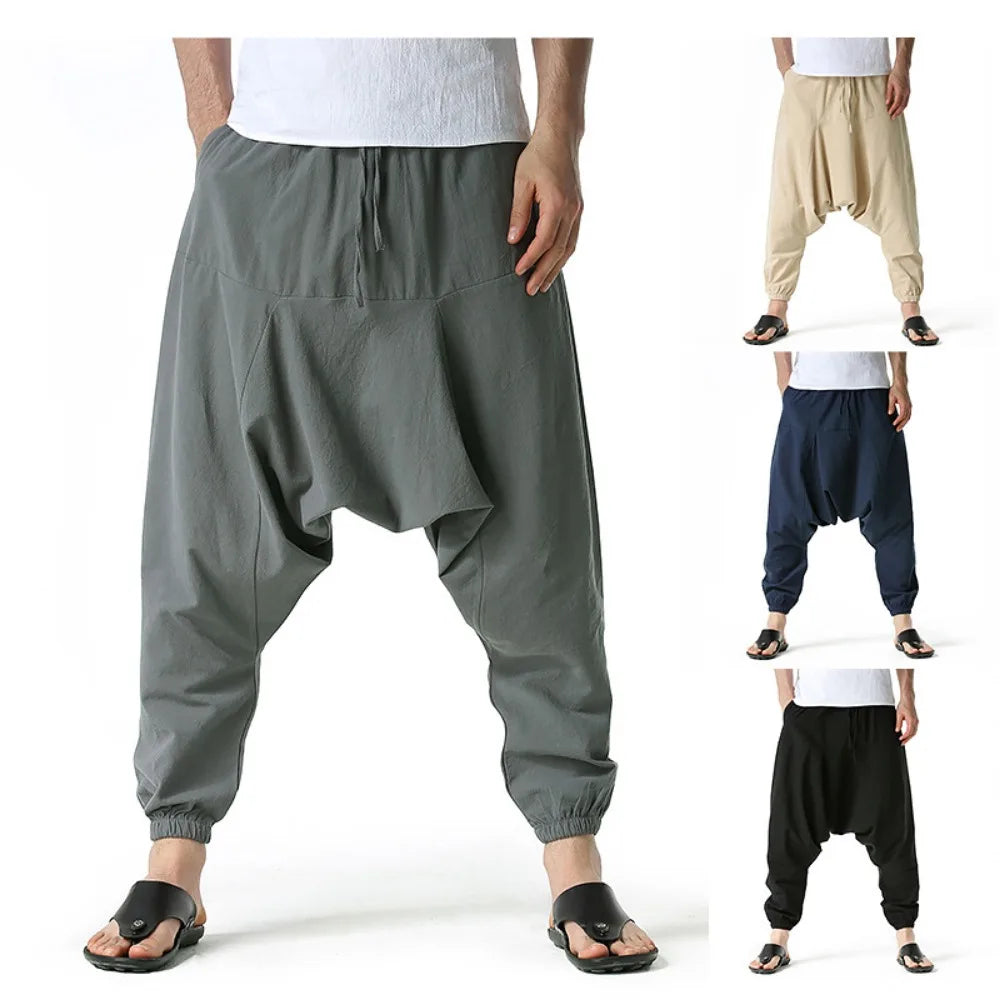 Baggy sweat pants for men in gray, comfortable for casual wear