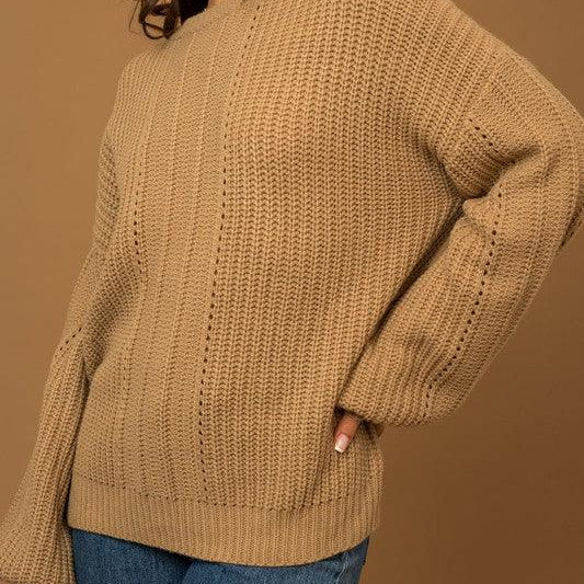Women's Sweatshirts & Hoodies Balloon Sleeve Braid Sweater