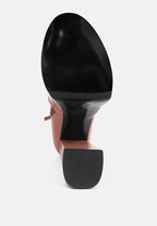 Bander Patent Pu High Heel Platform Ankle Boots