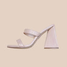 Let's See Style Women's Sandals in Light Pink, perfect stylish vacation footwear with a chic block heel