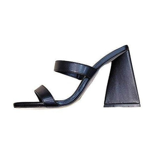 Let's See Style Women's Stylish Vacation Footwear with Chunky Heels in Black Color