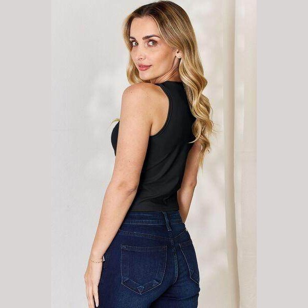 Essential Round-Neck Slim Tank - VacationGrabs
