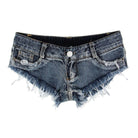 VacationGrabs beach club denim shorts with frayed hems, perfect for summer outings