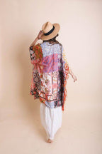 Stylish Leto Accessories beach cover-up kimono in vibrant colors, perfect for summer outings