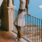 Women's white lace skirt, a stylish cover up for the beach