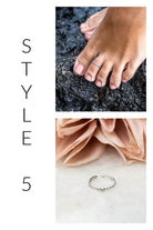 Aili's Corner Women's Beach Jewelry for Vacation - Stylish Silver Ring Worn on Toes