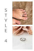 Aili's Corner Women's Ring in Silver, perfect beach jewelry for vacation, worn on a sandy beach