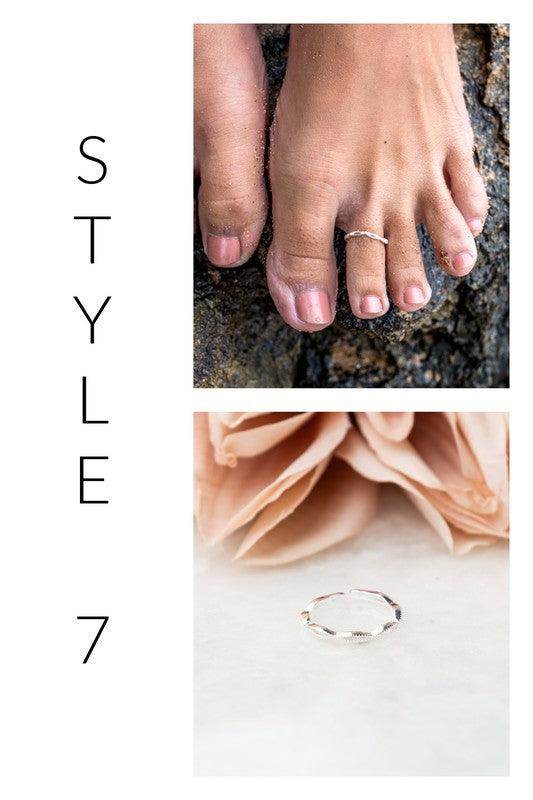 Delicate silver ring for women, perfect beach jewelry for vacation on sandy shores