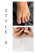 Silver twist design ring for toes, perfect beach jewelry for vacation