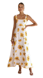 Women's Floral Maxi Dress - Trendy Beachwear Bathing Suits
