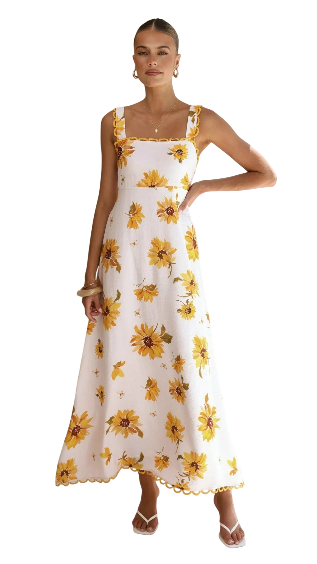 Women's Floral Maxi Dress - Trendy Beachwear Bathing Suits