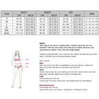 Beachwear bathing suits size chart for women's swimwear fitting guide