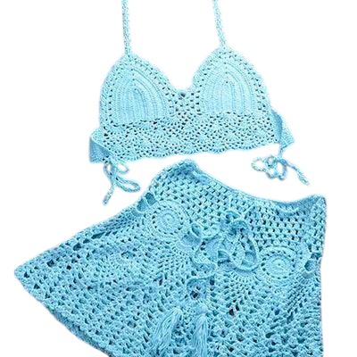 VacationGrabs Women's Beachwear Cover Up - Crochet Set