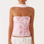 Women's beaded camisole in pink, perfect for summer outings